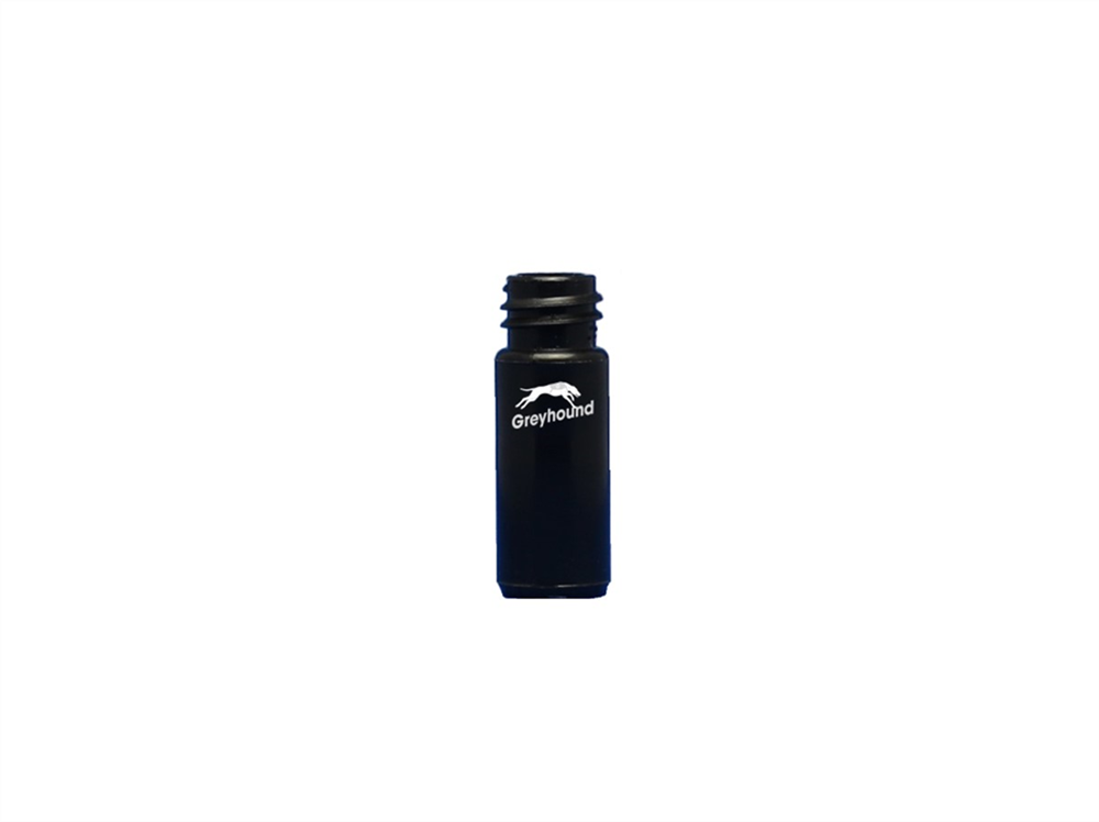Picture of 500µL Wide Mouth Short Thread Screw Top Black Polypropylene Vial, 9mm Thread